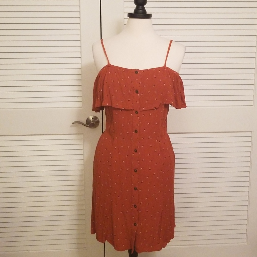 Mossimo Supply Co. Rust Floral Dress